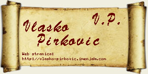 Vlaško Pirković vizit kartica